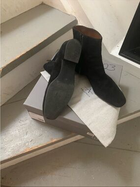 Aquatalia Black Suede Ankle Boots
